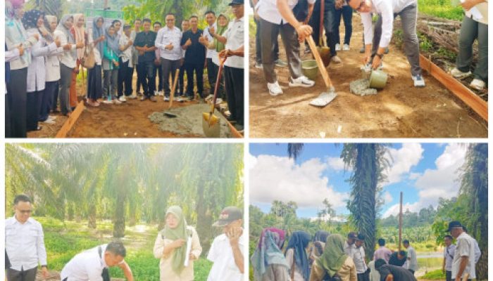 Penuhi Usulan Warga Pemdes Lubuk Ngantungan Laksanakan Titik Nol Pembangunan Jalan Rabat Beton