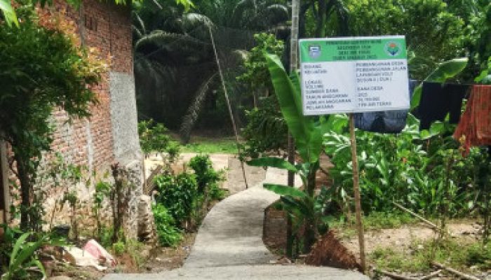 Bangunan Jalan Lapangan Voli di Dusun 3 Desa Air Teras Rampung, Warga Siap Menikmati Fasilitas Baru