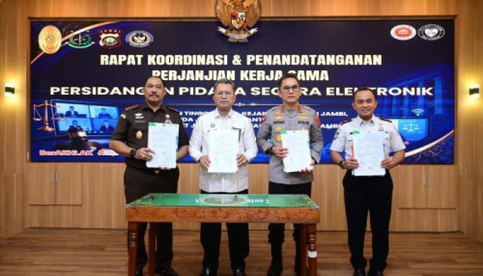 Polda Jambi Perkuat Sinergi Aparat Penegak Hukum melalui Persidangan Pidana Secara Elektronik